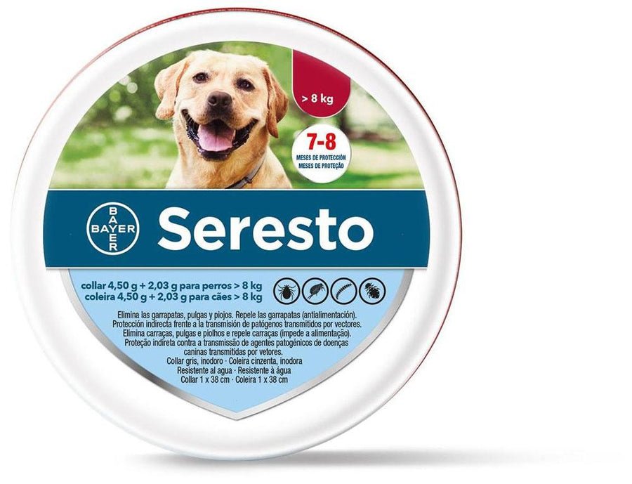 Collar antiparasitario para perro seresto
