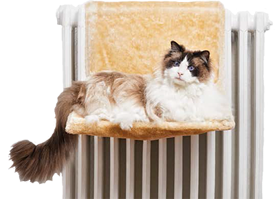 Fiji Hamaca de radiador para gatos beige